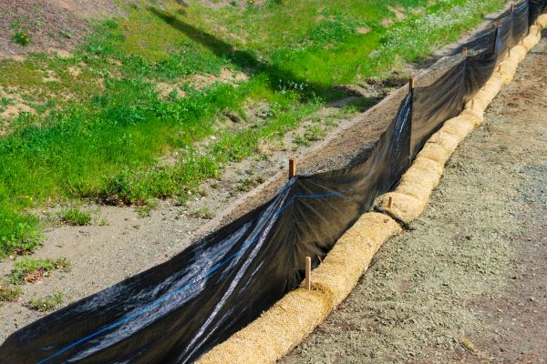 Straw Wattle Installation in Parrish